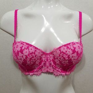 Victoria's Secret bra 34B Dream Angel multi-way floral lace strapless Barbie